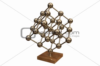 business desk souvenir - atom cube isolated on white background