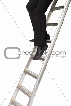 Man climbing a ladder