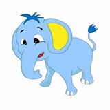 Cute Blue Baby Elephant