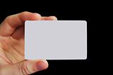 blank business card isolated on black