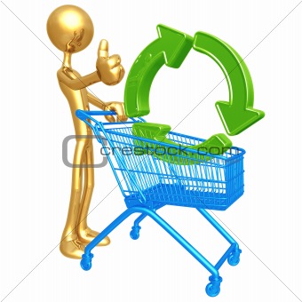 Shopping Cart Green Recycling