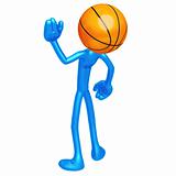 Basketball Waving Hi