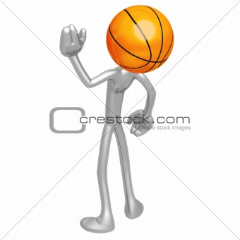 Basketball Waving Hi