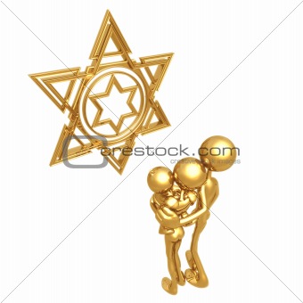Golden Family With Star of David