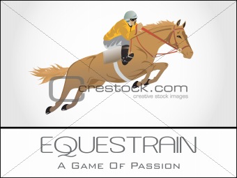 vector silhouette equestrian sport, wallpaper