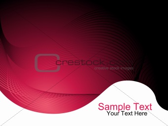 waves background and sample text, red illustration