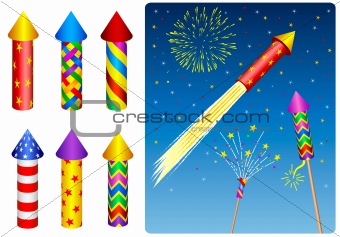 Firecracker, fireworks, rocket