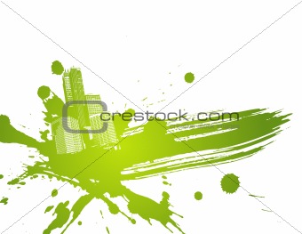 Abstract green illustration. Vector