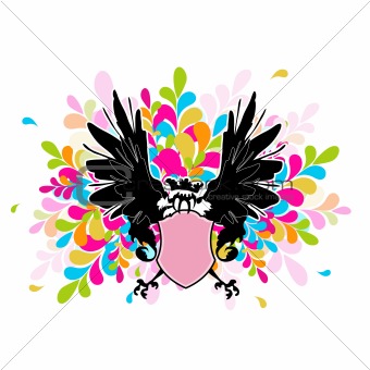 shield with colorful background. vector