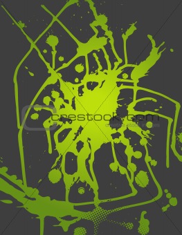 Green abstract illustration. Vector