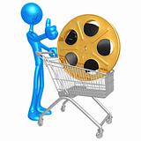 Film Reel Shopping Cart