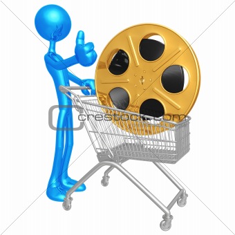 Film Reel Shopping Cart