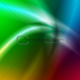 abstract light lines over rainbow background