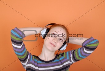 The woman in headphones