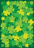 St. Patrick's Day Four Leaf Background