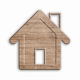 wooden house isolated, with clipping path.