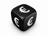 black dice with euro sign