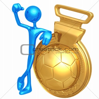 Gold Medal Soccer Football Winner