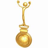 Gold Medal Soccer Football Winner