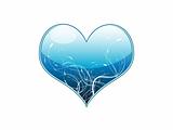 Vector illustration of a blue heart