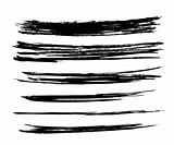 Vector outline traces of customizable paint brushes