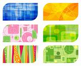 abstract retro business card backgrounds