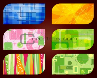 abstract retro business card backgrounds