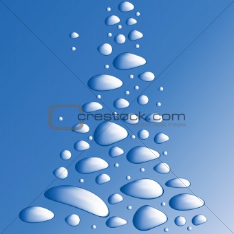 Blue water with bubbles vector illustration