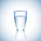 a glass of mineral water vector illustration 