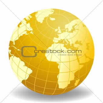 Globe of the World Europe and Africa