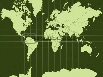 Detailed vector world map