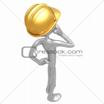 Construction Worker Thinking