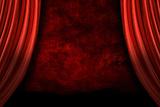 Stage Drapes With Grunge Background 