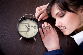 woman with clock