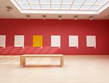 modern red art gallery