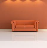 orange classic couch