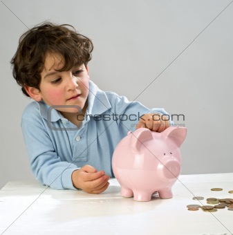 boy piggy bank