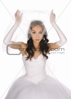 Bride with a veil