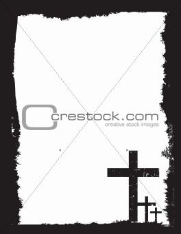 Black and white christian crucifix background