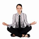 Businesswoman in meditation