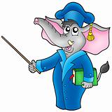 Cartoon elephant teacher
