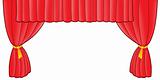 Red theatre curtain
