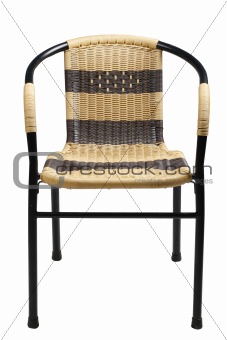 Plastic artificial rattan chair