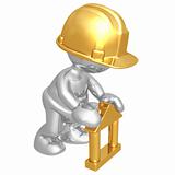 Baby Construction Worker Building Toy Block Home