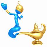 Djinn Escaping Magic Lamp