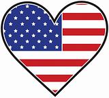 America Heart Flag