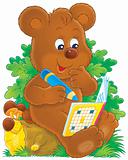 Bear with a crossword