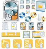 Vector software and hardware icon set