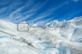 Surface of a glacier in patagonia.