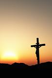 crucifixion and sunset vertical